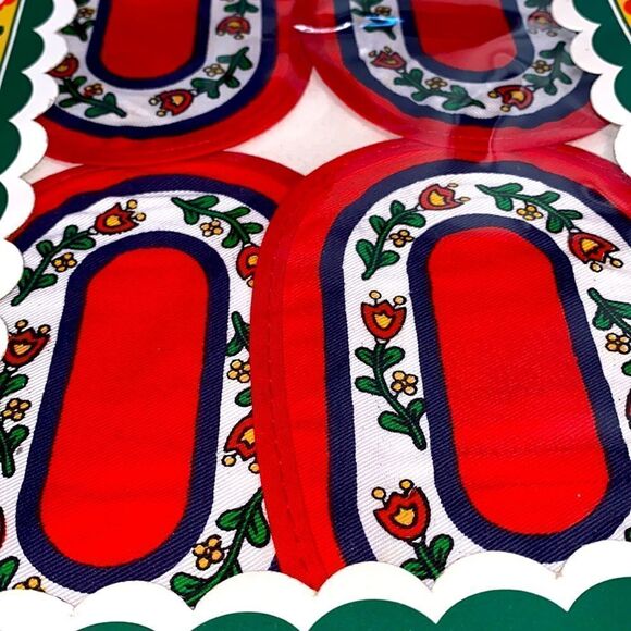 Vintage single stitched tea cup coasters and tea kettle place mat floral print - Picture 2 of 8